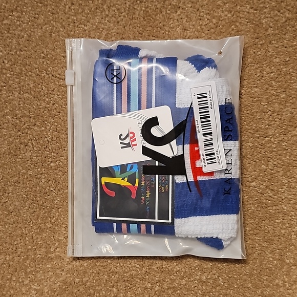 Karen Space Striped Briefs with Cotton Blend Blue Pink White XL Trans Colors - Picture 8 of 8